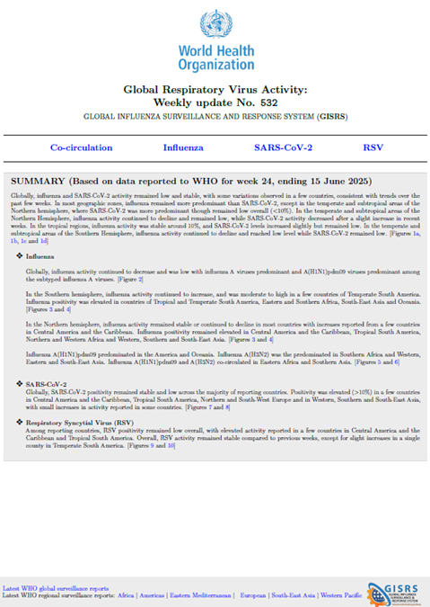 Influenza Update N° 532