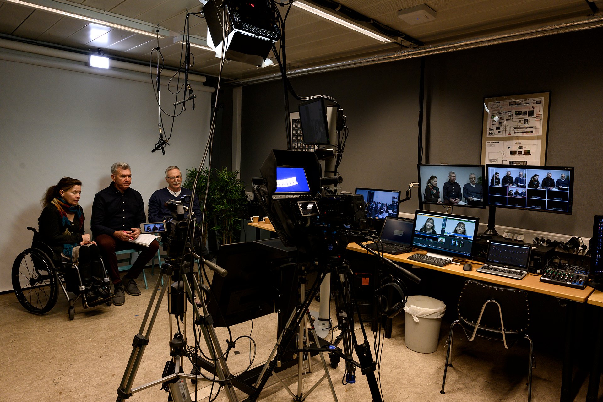 136_WHO Norway Studio with people filming a video