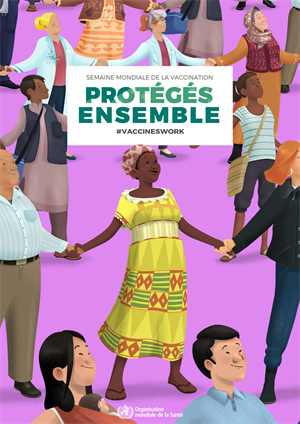 immunization week 2019 poster woman