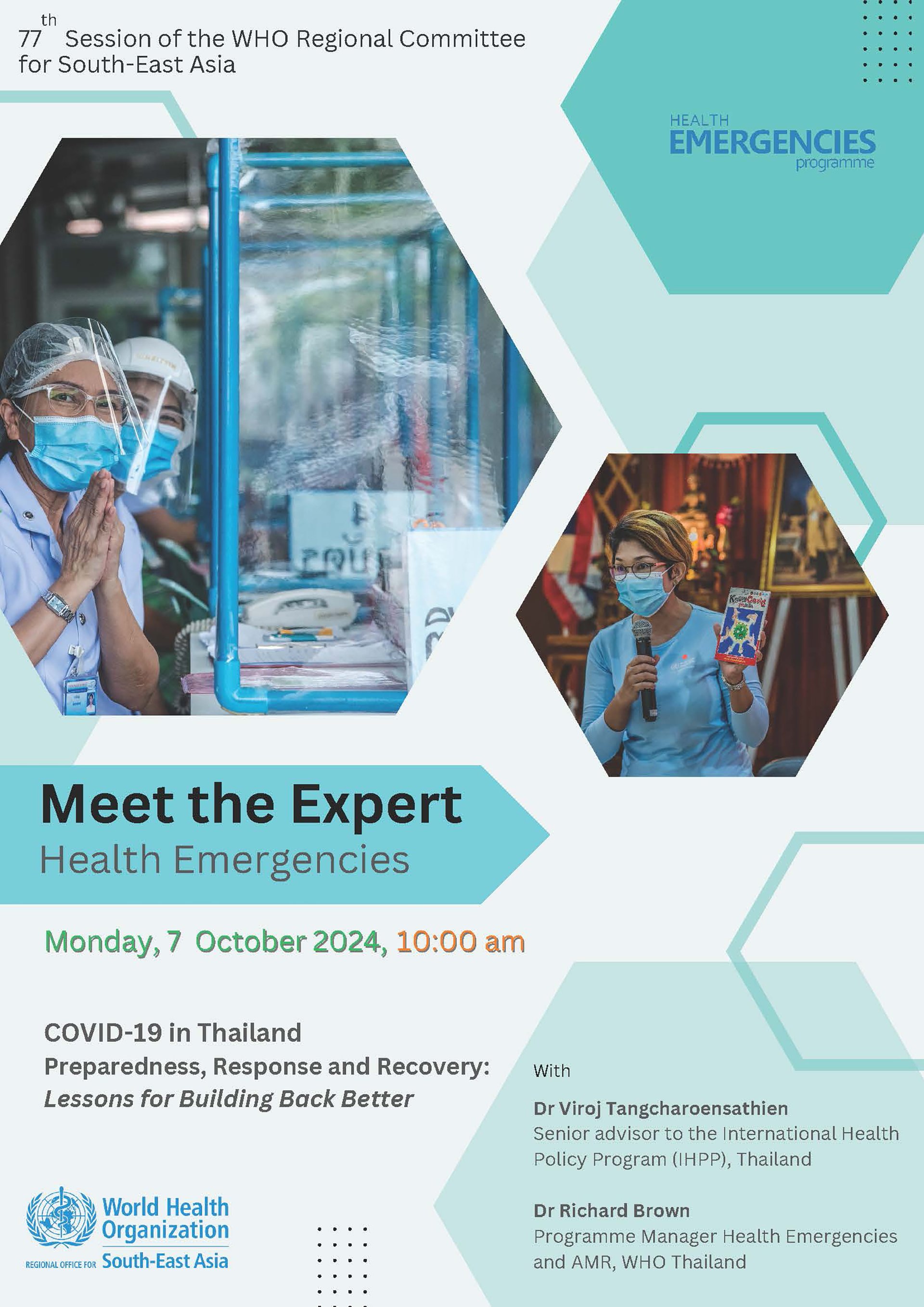 Meet the Expert - Health Emergencies Flyer for Meet the Expert - Health Emergencies