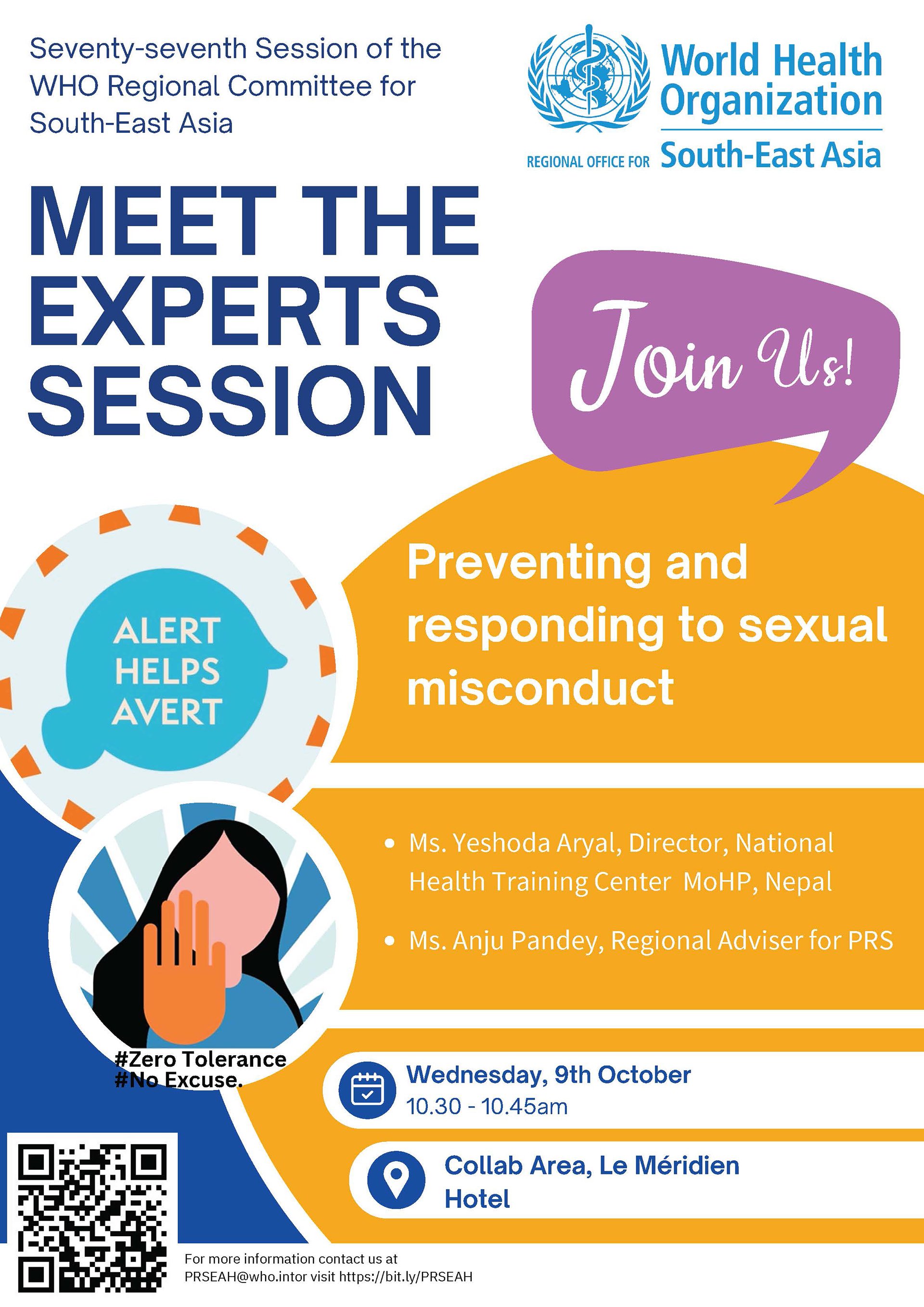 Meet the expert-Preventing and responding to sexual misconduct Flyer of Meet the expert-Preventing and responding to sexual misconduct