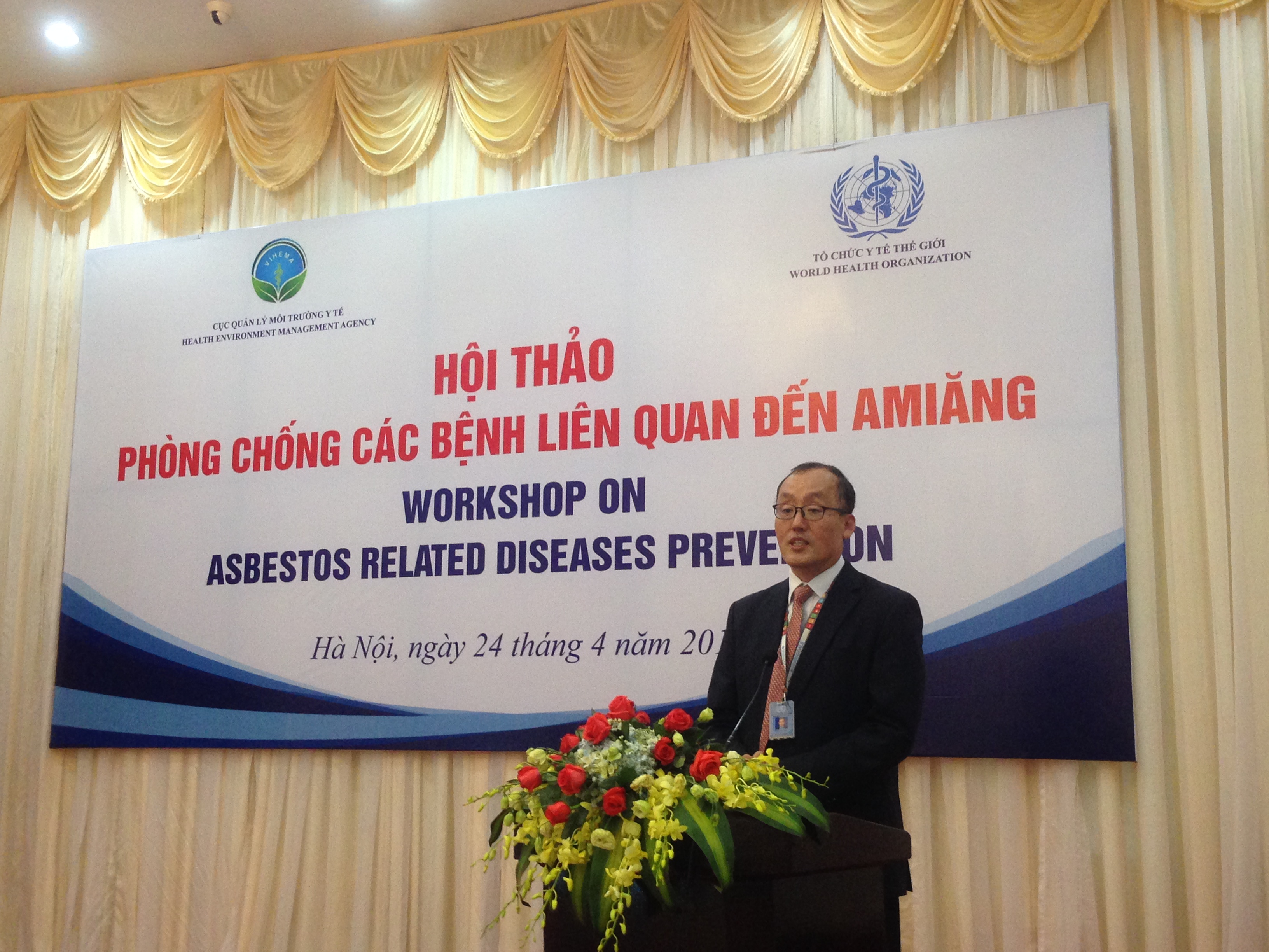 Dr Kidong Park, WHO representative in Viet Nam On the occasion of Advocacy workshop on asbestos related diseases prevention Asbestos