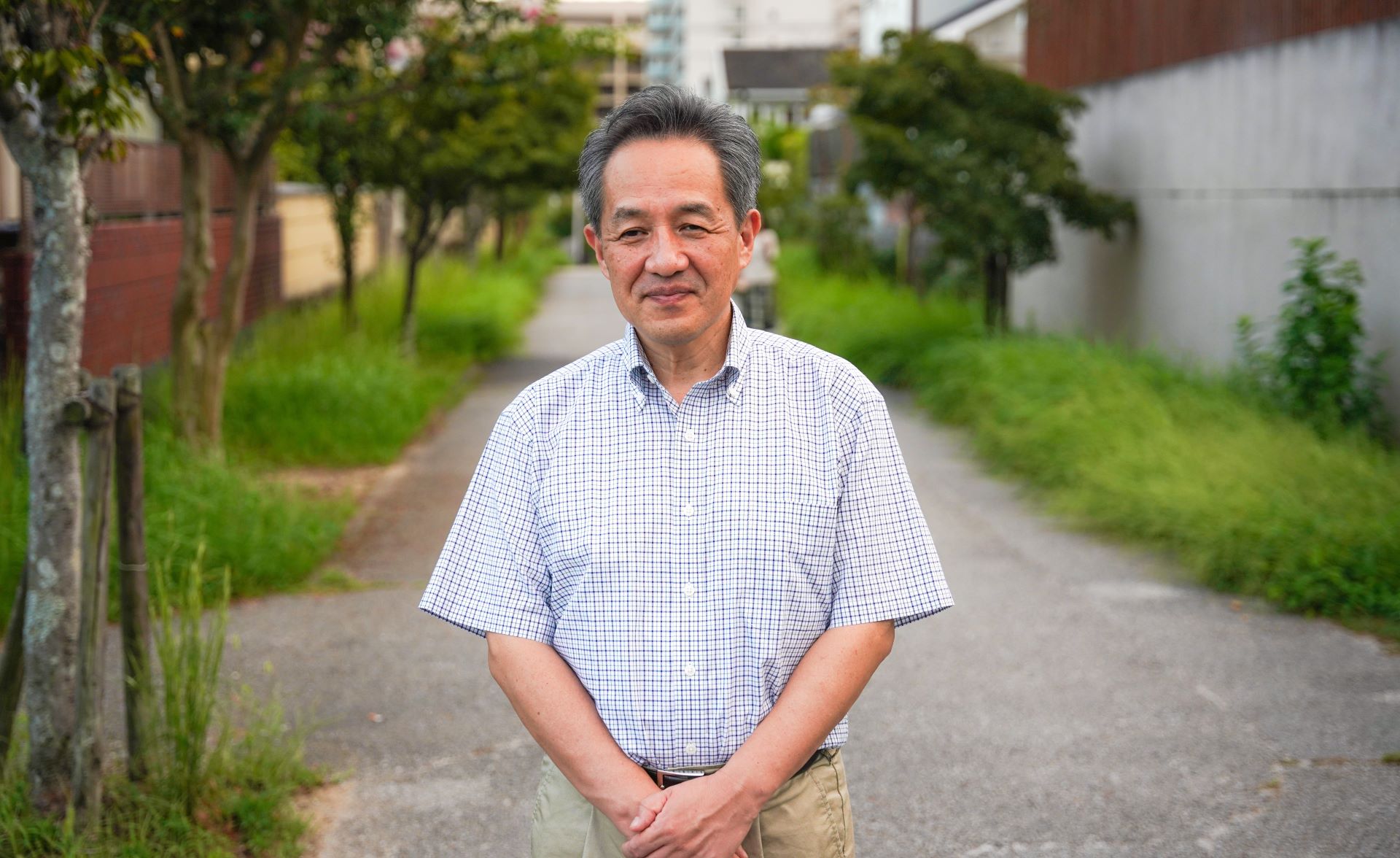 Mr Katsumura Hisashi Mr Katsumura Hisashi stand outside near where he lives in Japan